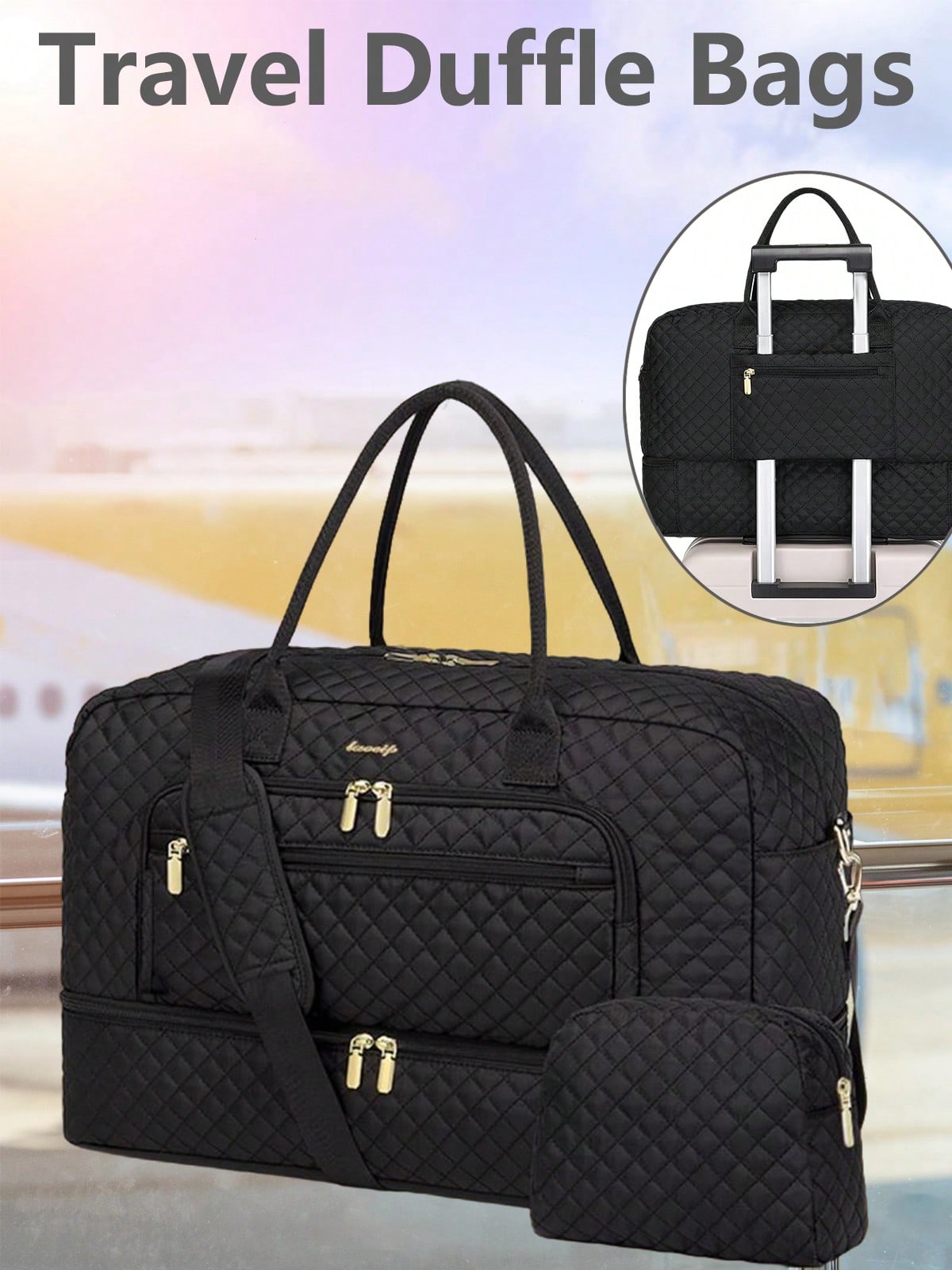 Weekender Bag Duffle - Grote reistrolleytas voor dames - handbagage