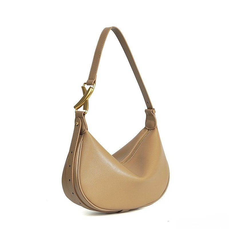Luxury Bags Everyday - Minimalistische halvemaanvormige schoudertas voor dames, van