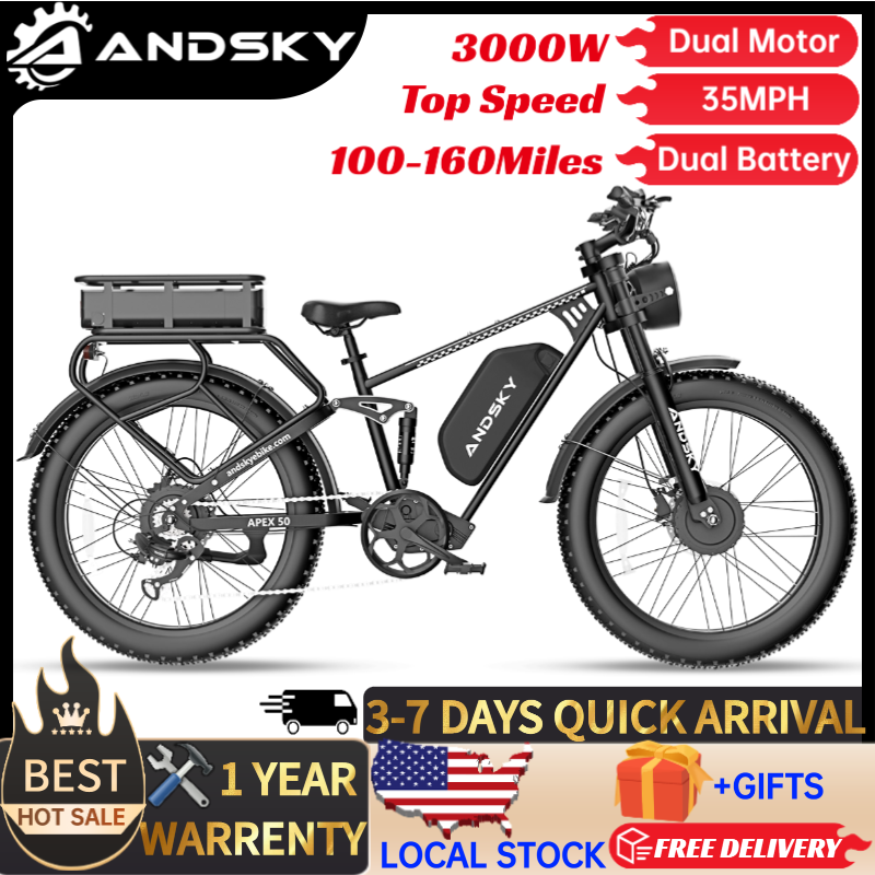 Luxury Bags Level - ANDSKY Apex50 AWD Elektrische Fiets 3000W