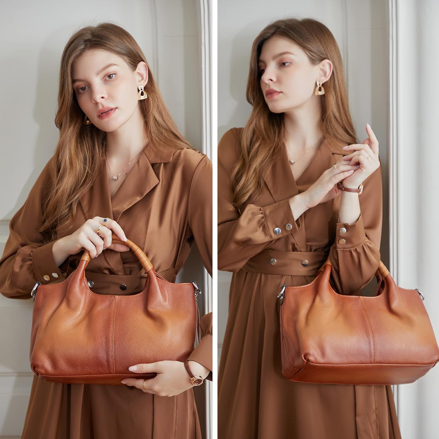 Echte leren schoudertassen en  - Quiet Luxury Bags Designer recensie en prijs