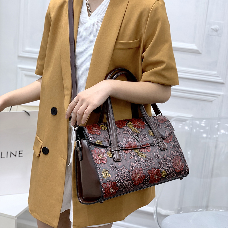 Vintage 3D reliëf bloemenhandt - Luxury Bags Vegan Leather recensie en prijs