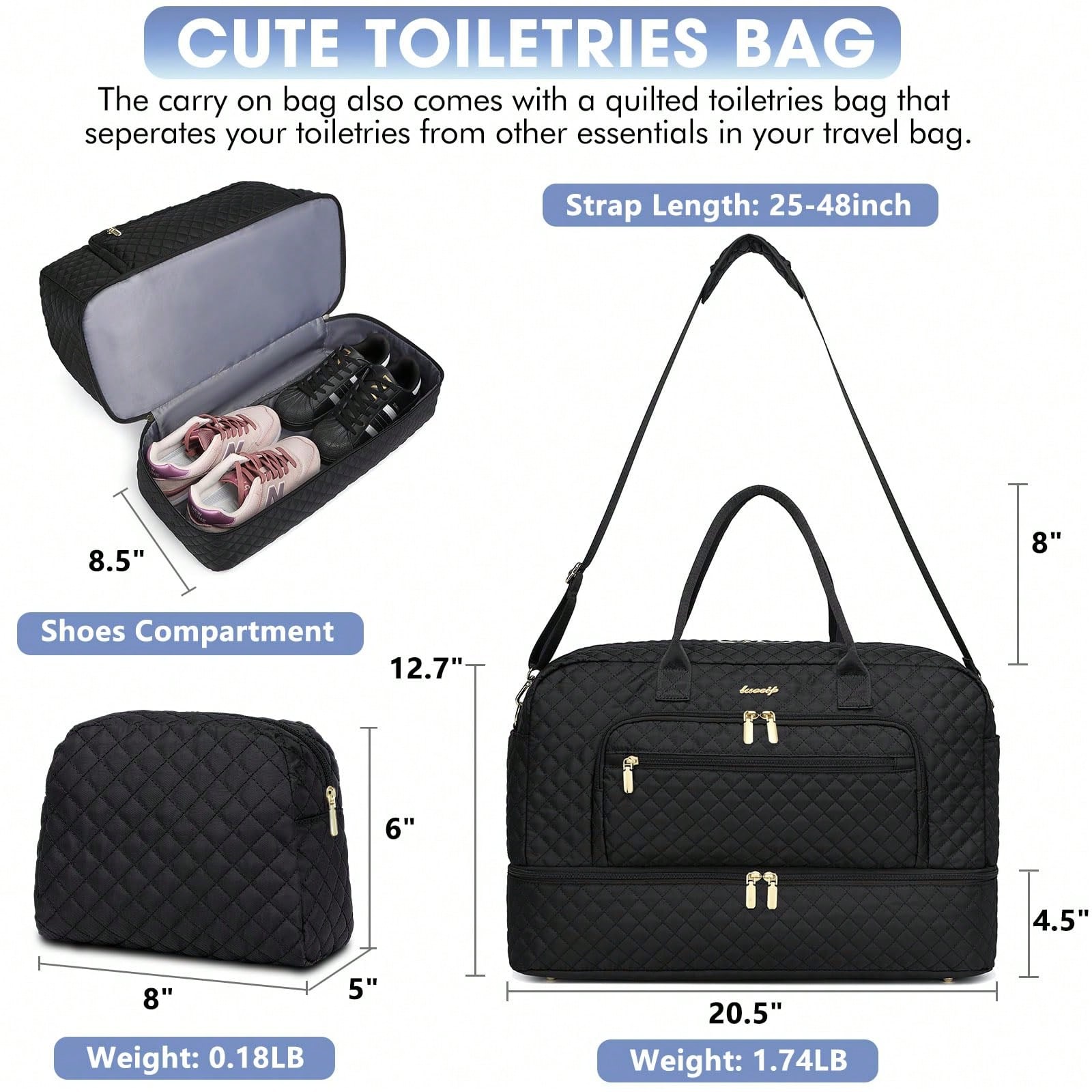 Grote reistrolleytas voor dame - Weekender Bag Duffle recensie en prijs