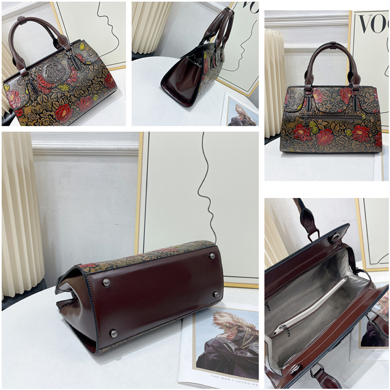 Vintage bloemenprint reliëf ta - Luxury Bags Vegan Leather recensie en prijs
